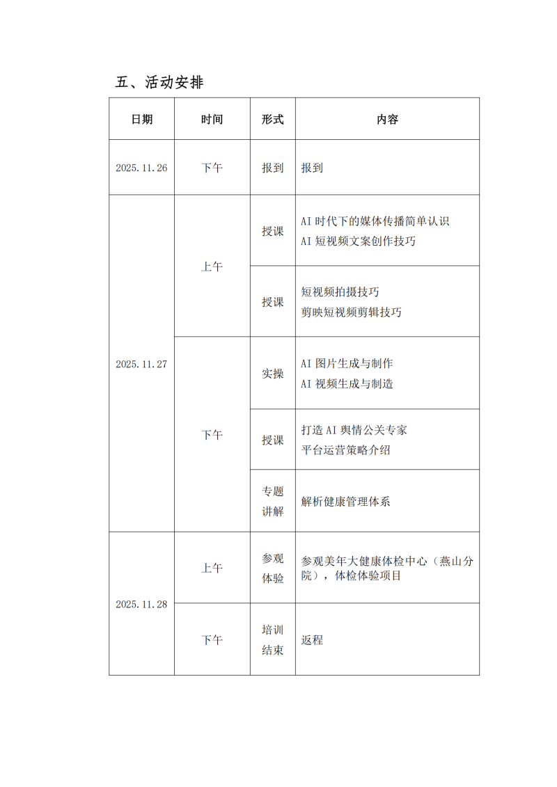 提取自關于舉辦 AI 賦能新媒體運營培訓